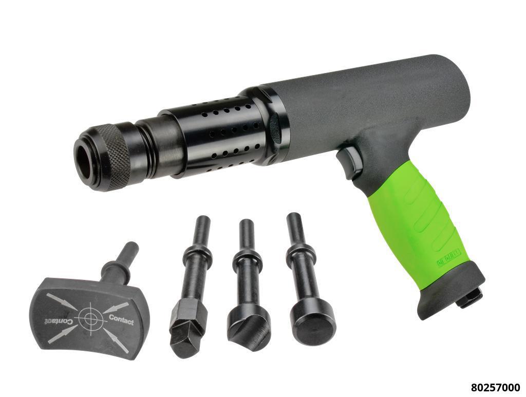 80257000: Pneumatic hammer set Vibro-Impact with 4 adapters
Ideal for clamp bolts