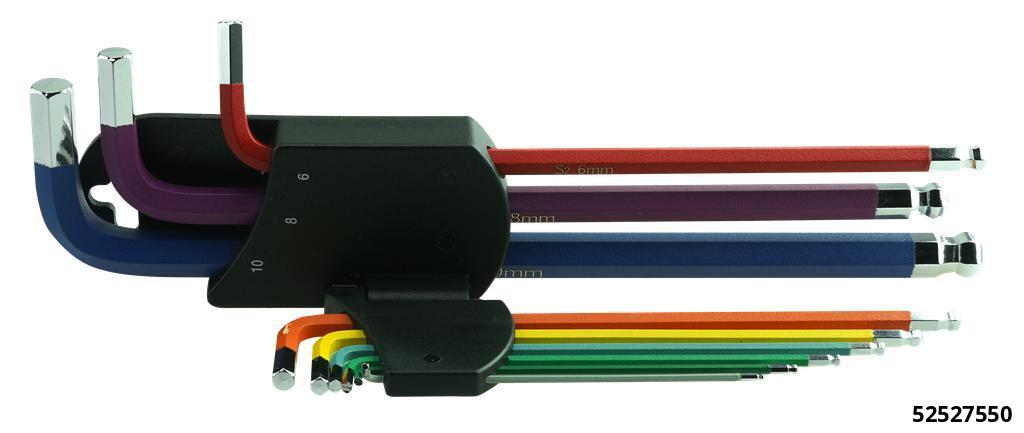 MAGNETIC ALLEN KEY SET EXTRA LONG COLOUR CODED - 4