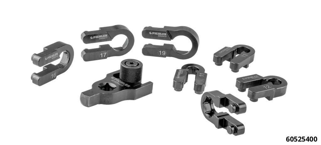 EXHAUST SENSOR & BRAKE LINE LOCKING WRENCH SET – 8-PIECE SLIDE-THROUGH DESIGN - 9