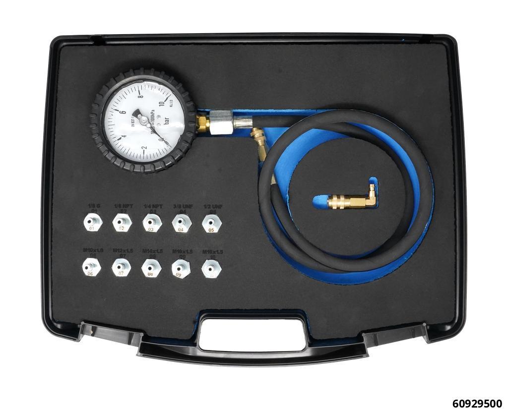 60929500: Oil pressure testing kit incl. 10 oil pressure sensor adapters
