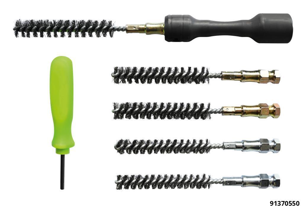 INTERNAL WHEEL BOLT THREAD CLEANING BRUSH SET WITH MAGNETIC HOLDER - 5