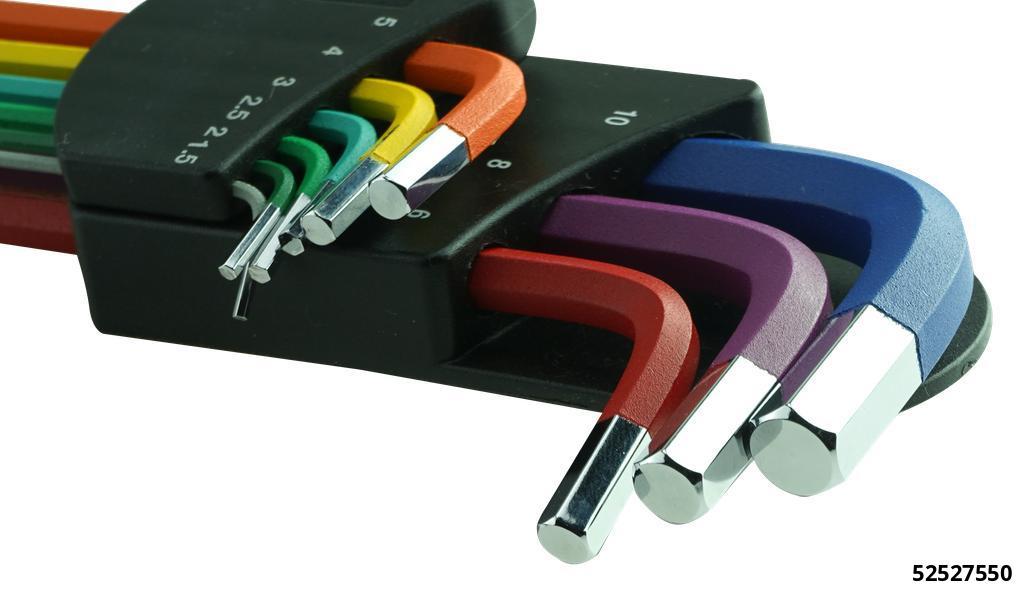 MAGNETIC ALLEN KEY SET EXTRA LONG COLOUR CODED - 6