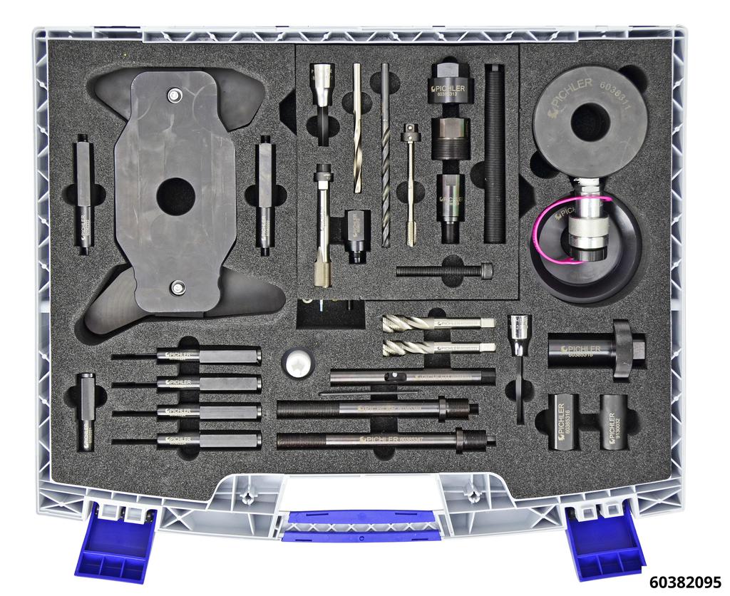 Renault Trafic, Vauxhall Vivaro 20ton Hydraulic Injector Removal Set M9R / M9T / R9M with - 1
