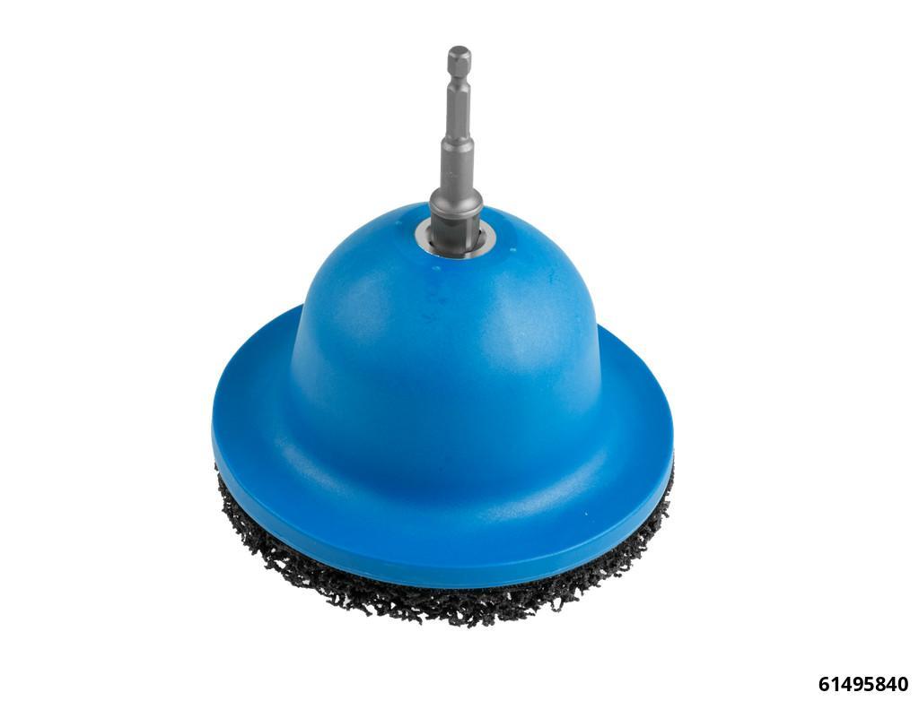 HUB CLEANING DISC 150MM WITH 1/2" DRIVE AND 1/4" HEX TO 1/2" SQUARE ADAPTOR - 2