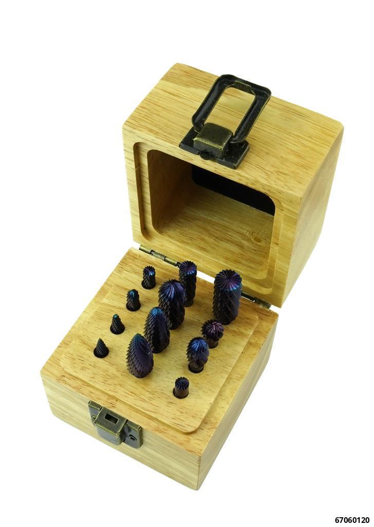 HIGH PERFORMANCE 12 PIECE BLUE-COAT CARBIDE BURR SET - 11