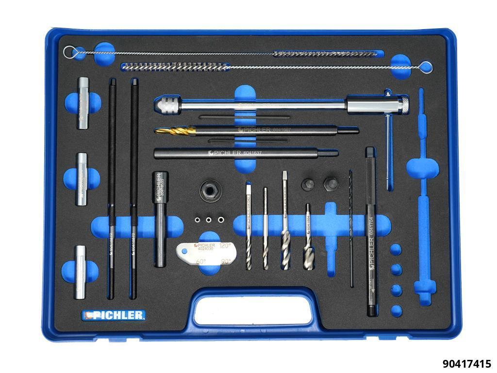 VAG BROKEN GLOW PLUG REMOVAL SET M10X1 WITHOUT THREAD REPAIR & SEAT CUTTING REAMER - 1