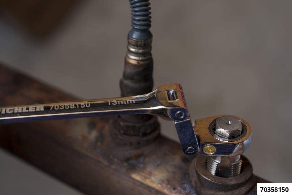 DOUBLE JOINT RATCHET & OPEN-END SPANNER 13 MM, FINE-TOOTHED, 120 TEETH - 4