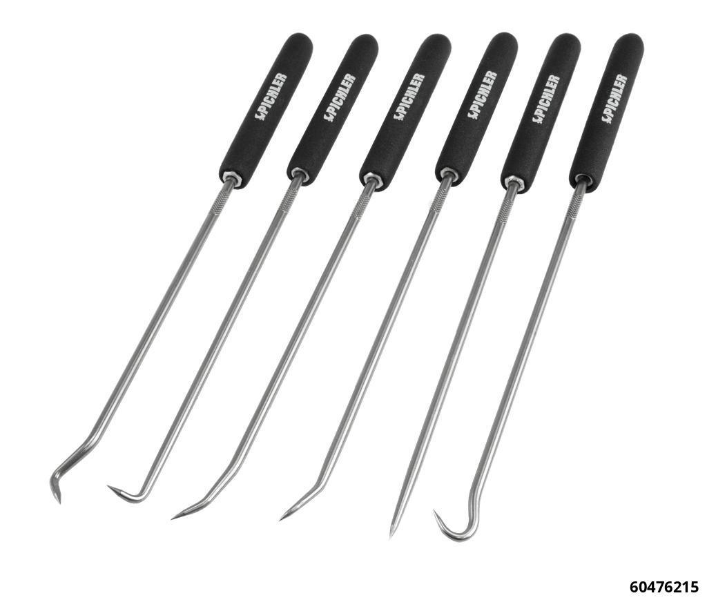 60476215: HOOK & PICK SET UNI – 6 PCS., 250 MM, WITH NON-SLIP HANDLE