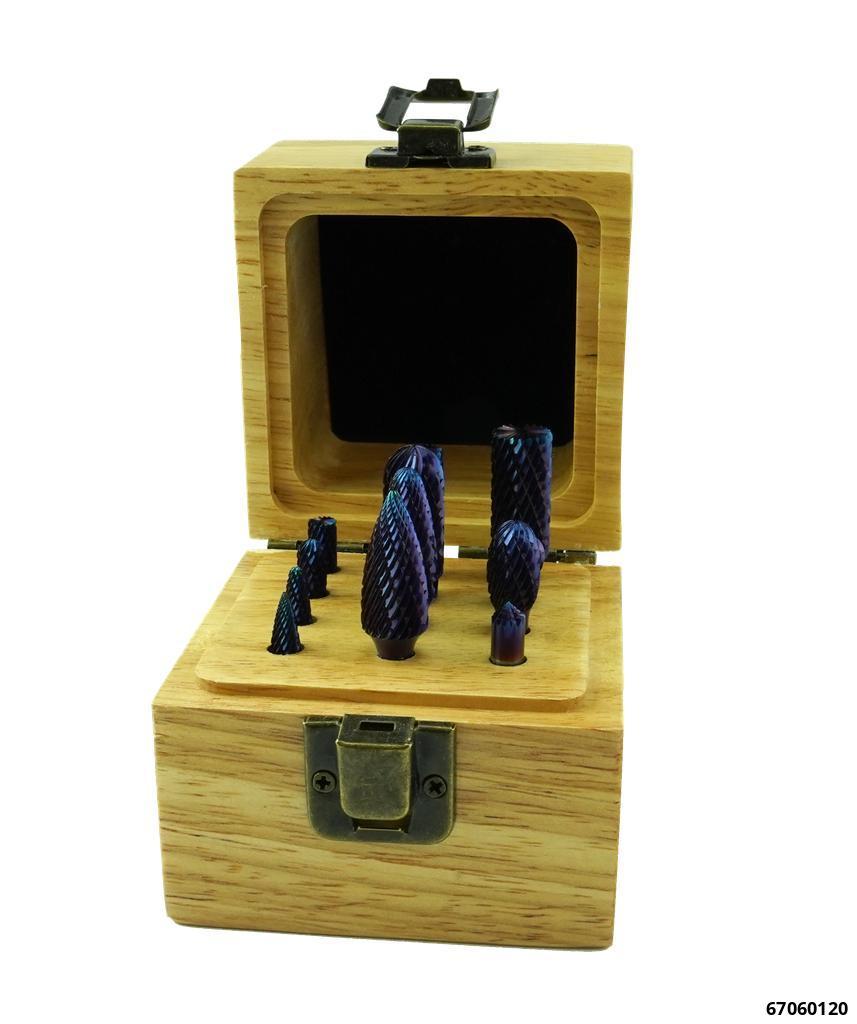 HIGH PERFORMANCE 12 PIECE BLUE-COAT CARBIDE BURR SET - 2