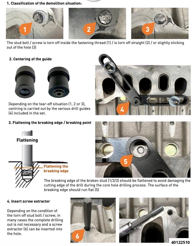 UNIVERSAL DRILLING GUIDE SET M6-M10 WITH MILLING END CUTTER SET - 2