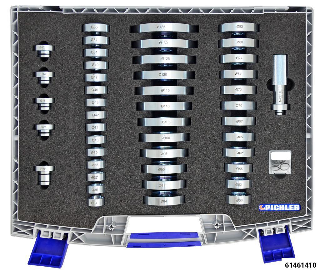 Universal Press Piece Set 45 pcs Ø50 - 135mm incl. guide Ø34mm-Ø55mm - 4