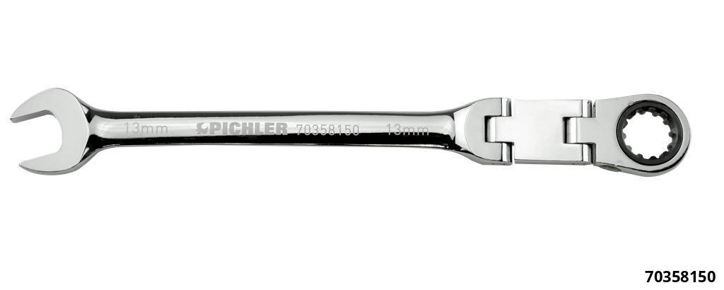 DOUBLE JOINT RATCHET & OPEN-END SPANNER 13 MM, FINE-TOOTHED, 120 TEETH - 9