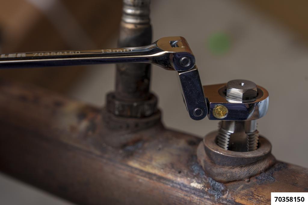 DOUBLE JOINT RATCHET & OPEN-END SPANNER 13 MM, FINE-TOOTHED, 120 TEETH - 13