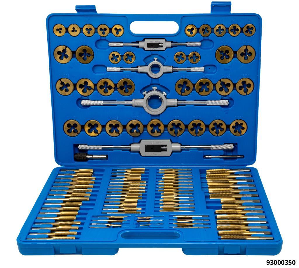 HAND TAP AND DIE SET M2 – M18, 110 PIECE MADE FROM TITANIUM-NITRIDE COATED TUNGSTEN CARBIDE STEEL - 3