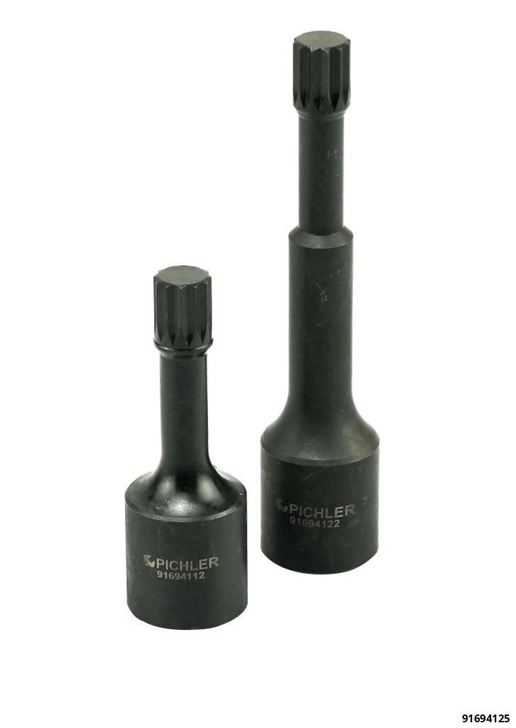 91694125: 2-PIECE XZN12 12-POINT SPLINE  SOCKET SET – FOR VAG WHEEL BEARING BOLT ACCESS