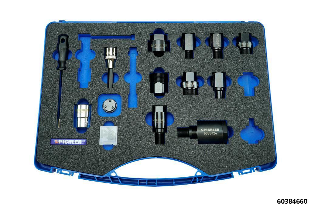 60384660: Injector Adapter Set 15 pc To Be Used With 8kg Slide Hammer & Hydraulic Sets
