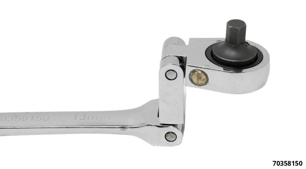 70358150: DOUBLE JOINT RATCHET & OPEN-END SPANNER 13 MM, FINE-TOOTHED, 120 TEETH