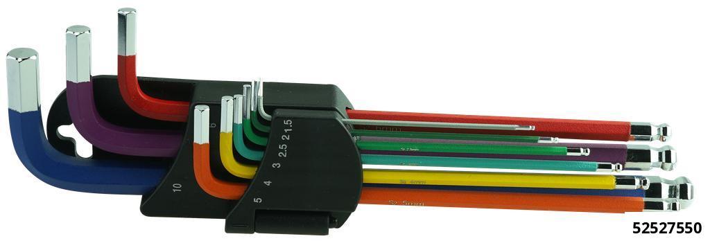 MAGNETIC ALLEN KEY SET EXTRA LONG COLOUR CODED - 2