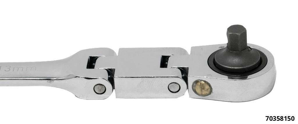 DOUBLE JOINT RATCHET & OPEN-END SPANNER 13 MM, FINE-TOOTHED, 120 TEETH - 7