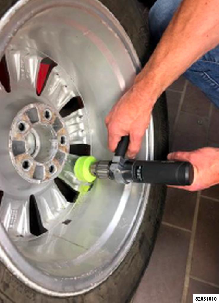 82051010: Wheel Weight Adhesive Removal Wheel set 6 pcs. Incl. Drill chuck adapter