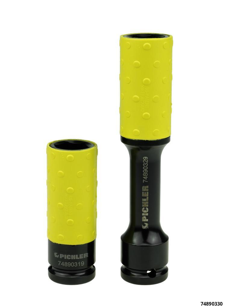 74890330: SPECIAL 19MM IMPACT SOCKET SET WITH NON-ROTATING PROTECTIVE SLEEVES TO PREVENT DAMAGE TO LACQUER (85 MM & 150 MM LENGTHS)