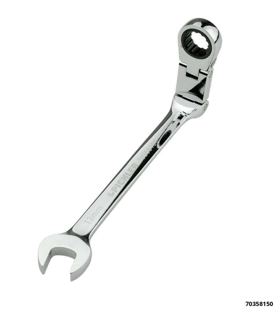 DOUBLE JOINT RATCHET & OPEN-END SPANNER 13 MM, FINE-TOOTHED, 120 TEETH - 10