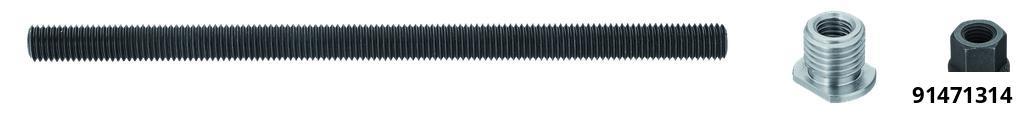 91471314: 3PC SPINDLE SET M14 – FOR 18 & 22 TON HYDRAULIC CYLINDERS 12.9 GRADE STEEL