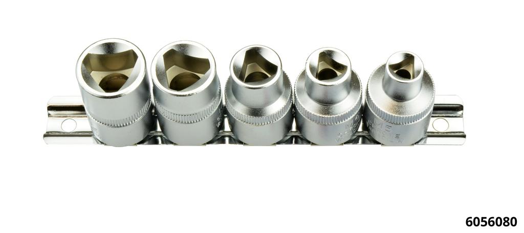 6056080: TRIANGULAR SOCKET SET (5 PCS) BOSCH / VAG M5 TO M12 THERMOCOUPLE COVER / TDI INJECTION PUMP
