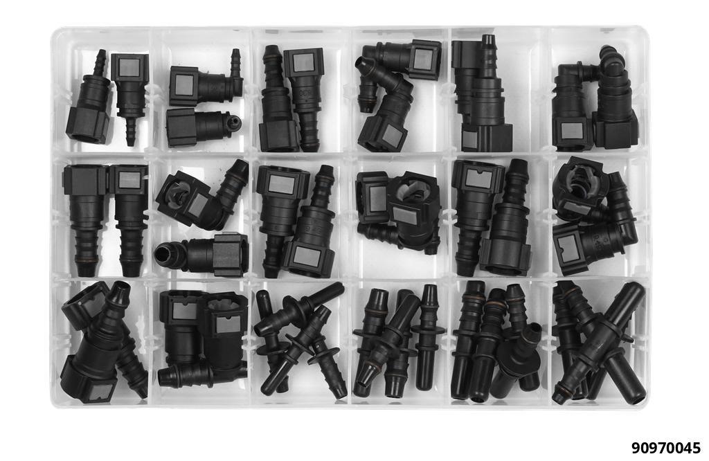 SAE QUICK COUPLING FUEL-LINE CONNECTOR ASSORTED PACK 44 PCS. - 3