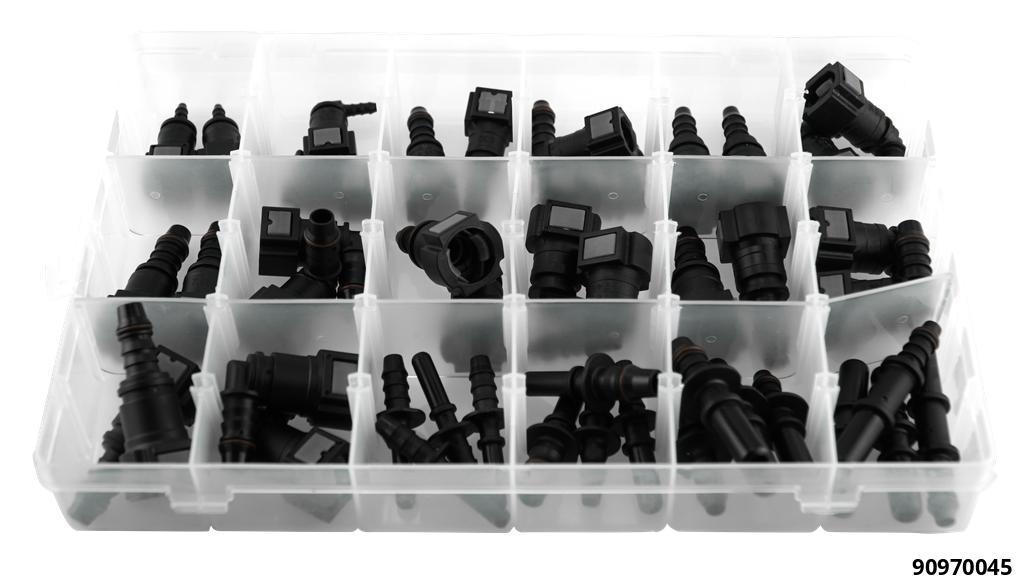 SAE QUICK COUPLING FUEL-LINE CONNECTOR ASSORTED PACK 44 PCS. - 1