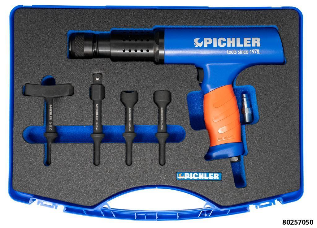 HIGH OUTPUT PNEUMATIC VIBRATION HAMMER SET WITH 4 ATTACHMENTS - 5