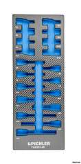 Einlage für 79930140 Steckschlüsseleinsätze 1/2" Vielzahn, 19-tlg., 188x495x32 mm