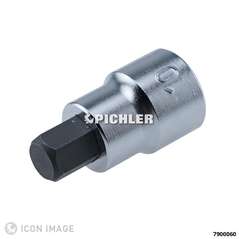 Hex bit socket 3/8" SW 6 x 38