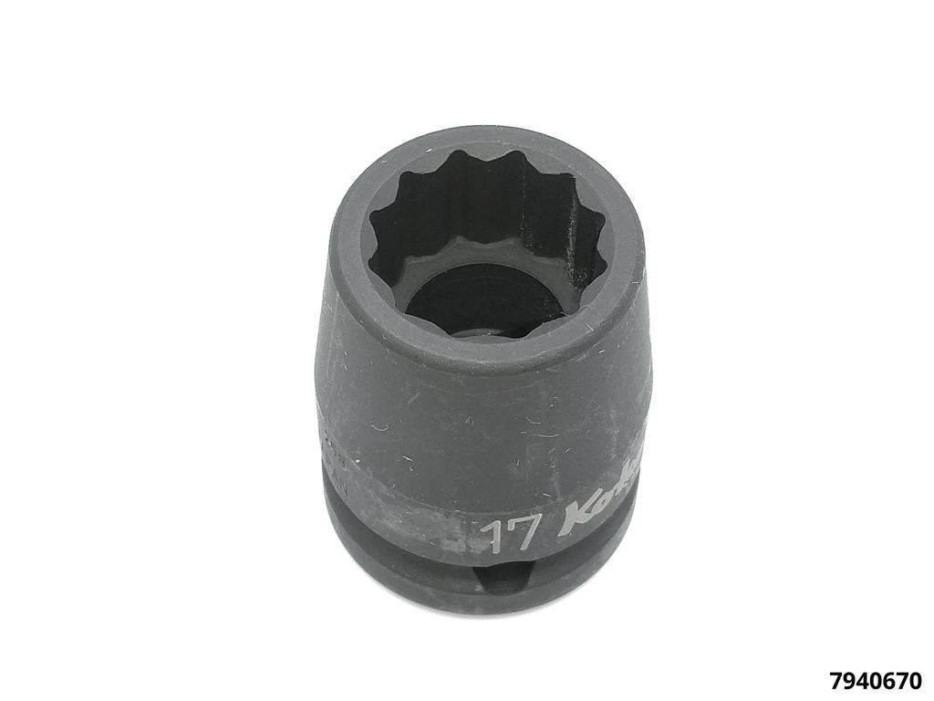 Socket double hexagonal "Impact" 17 mm