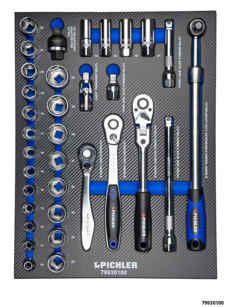Socket Set 1/2", 34 pcs.