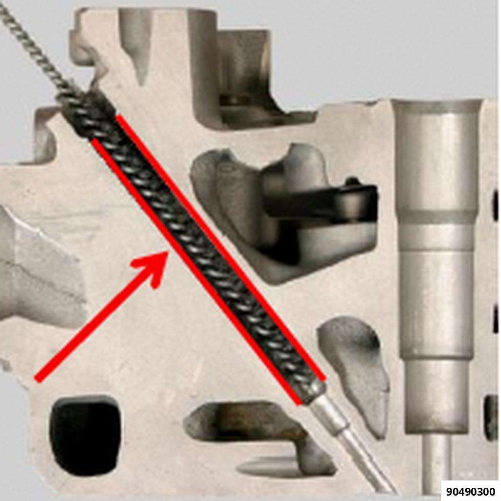 BGS 8561 Glow Plug Shaft Cleaning Brush - Steel Brush For Diesel Engines, 310mm Length