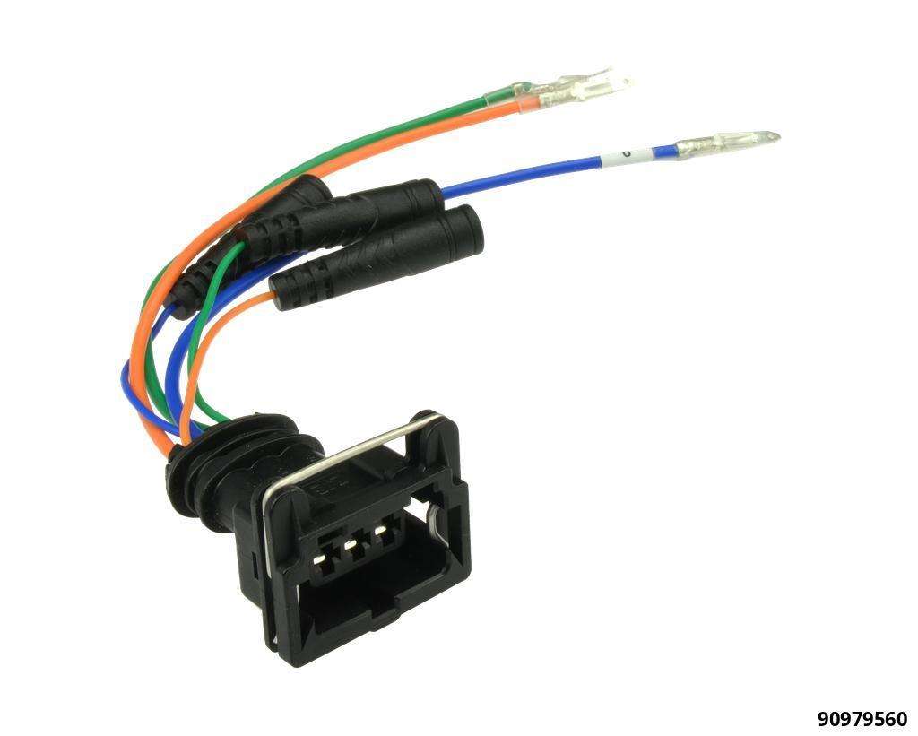 Kabelschuhverzweigung Nr.6 - 1-fach 3 Stift Injektor Konnektor Adapter auf 4,0mm Bananenbuchse u. 2,8mm flach