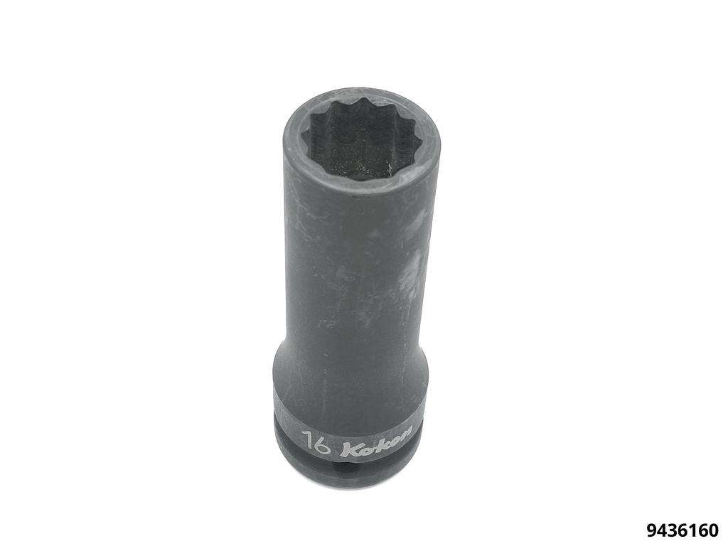 Schlagstecknuss 1/2" lang 12-kant SW 16mm