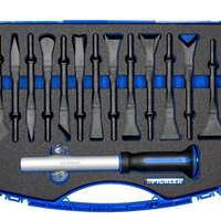 Plastic impact tool set, 14 pcs., with adapter handle