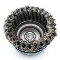 Topfbürste, gezopft,  100 mm M14 x 2,0 VA / 0,35  Drahtstärke