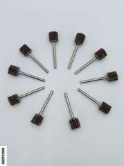 10er-Pack Micro-Schleiflamellenrad 10x10x3,0mm  Korn 60 / 3,0mm Schaft (VE10)