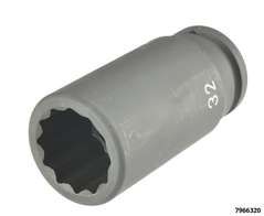 Schlagstecknuss 3/4" SW 32 12-kant Länge 100 mm 16305M 32mm