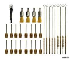 Reinigungsbürsten-Set Messing 25-tlg. mit Spezialhalter