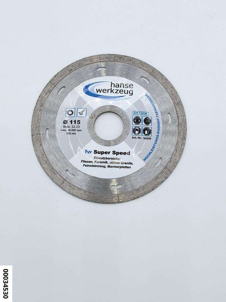 hansewerkzeug Dia.-Trennscheibe "fw Super-Speed" 115x1,2x22,23