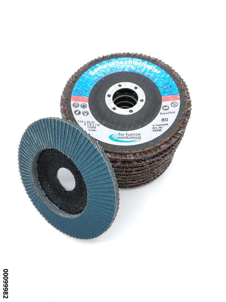 10er-Pack Lamellenschleifteller "Eco-Line"   gekröpft 115mm K80 (VE10)