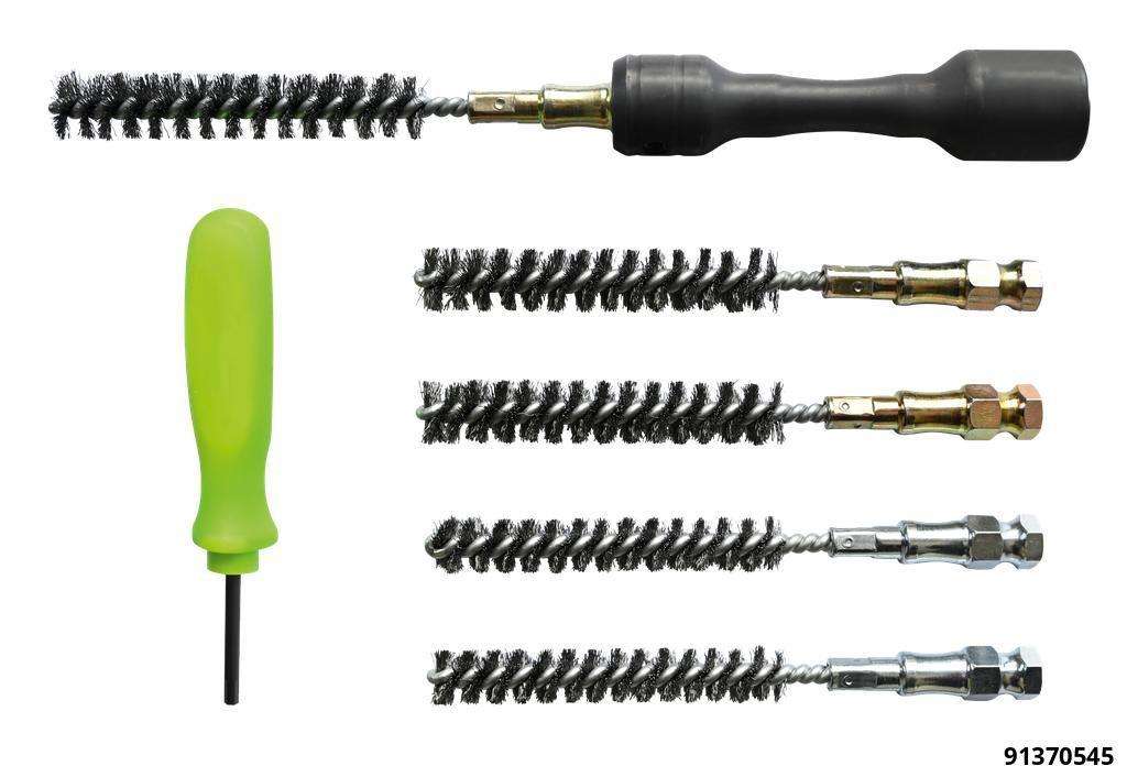 Reinigungssatz für Radnabeninnengewinde für Radbolzen M12-M14 Betätigung 1/2" ohne Magnethalterung