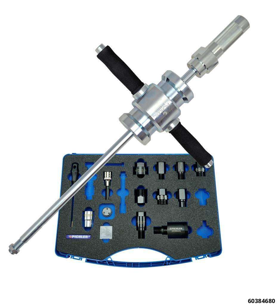 Injektor Demontage Set Mod.MANUELL inkl. Schlaghammer 8,0 Kg & Adaptersatz 15-tlg.