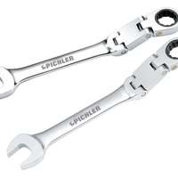 Jeu de clés mixtes à cliquet double articulation, 12 pcs.