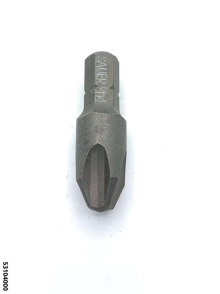 Embout cruciforme entr.1/4" 6pans n°4 x32mm