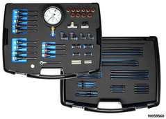 Analog pressure testing device for AdBlue, fuel and cooling systems